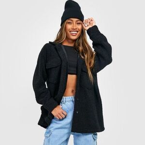 EcoThreads | Teddy Women's Black Jacket Size M